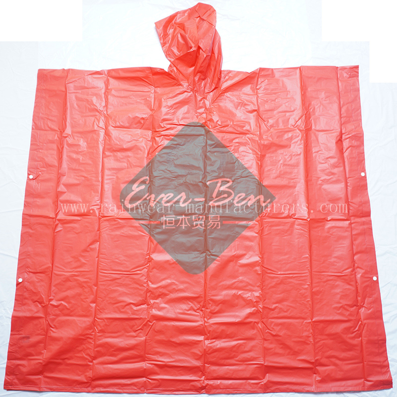 NFSF EVA womens rain poncho hood raincape red rainwears manufactory